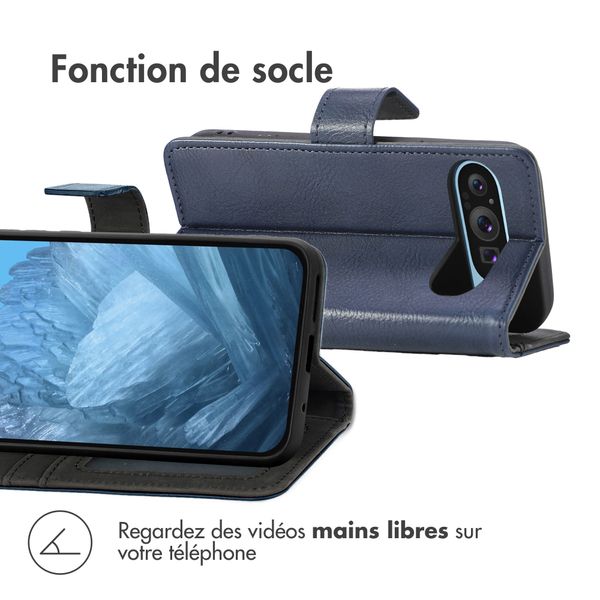 imoshion Étui de téléphone portefeuille Google Pixel 9 / 9 Pro - Bleu foncé