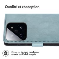 imoshion Étui de téléphone portefeuille Luxe Xiaomi 14T Pro - Bleu clair