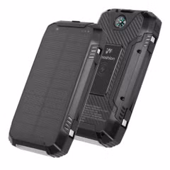 imoshion Solar Powerbank - Batterie externe sans fil avec panneau solaire - Charge rapide et fourniture d'énergie - 30 000 mAh - Noir