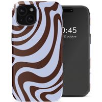 Selencia Coque arrière Vivid avec MagSafe Apple iPhone 15 - Dream Swirl Chocolate