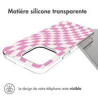 imoshion Coque Design iPhone 14 Pro Max - Retro Pink Check