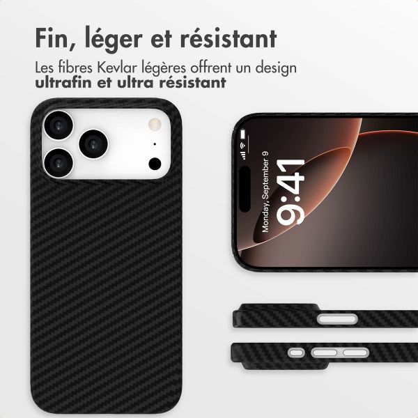 Accezz Coque Kevlar MagSafe Apple iPhone 17 Pro Max - Noir