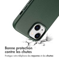 Accezz Coque arrière en cuir avec MagSafe Apple iPhone 15 - Cedar Green