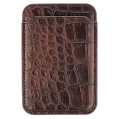 Selencia Porte-cartes Croco avec MagSafe - Choco Brown