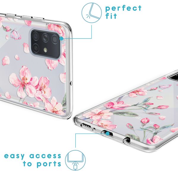 imoshion Coque Design Samsung Galaxy A71 - Fleur - Rose