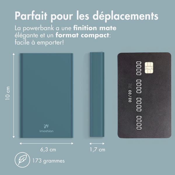 imoshion Ultra Series Batterie externe 10.000 mAh - Vert Pétrole