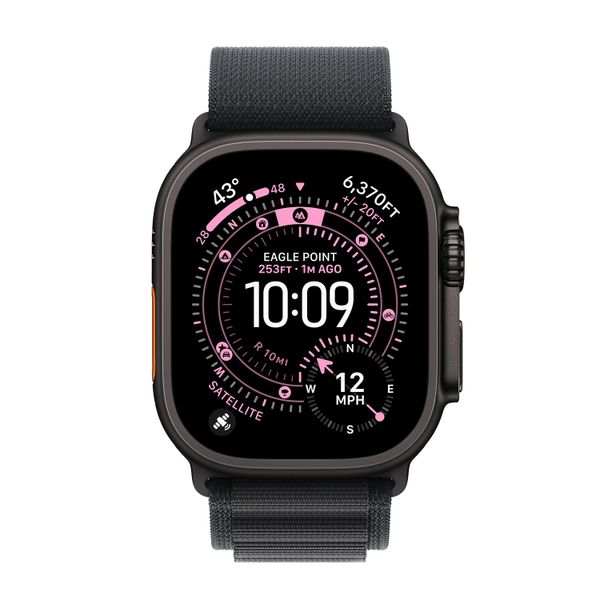 Apple Bracelet Alpine Loop Apple Watch | 44/45/46/49 mm - Taille L - Black / Black Titanium