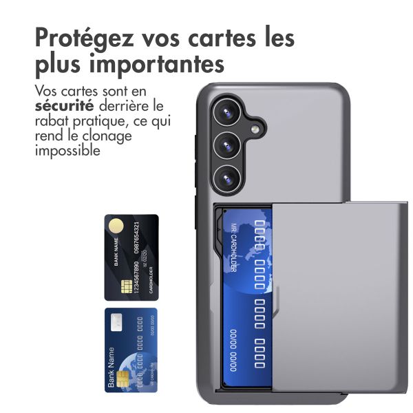 imoshion Coque arrière avec porte-cartes Samsung Galaxy S24 - Gris