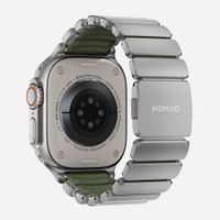 Nomad Bracelet Stratos Apple Watch | 44/45/46/49 mm - Forest Green / Natural Titanium
