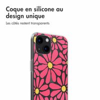 imoshion Coque design pour iPhone 13 - Dusty Rose Flowers Connect