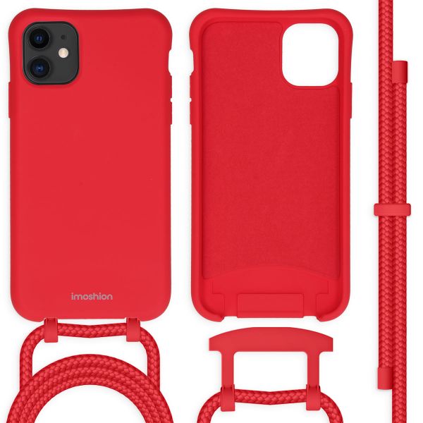 imoshion Coque de couleur avec cordon amovible iPhone 11 - Rouge