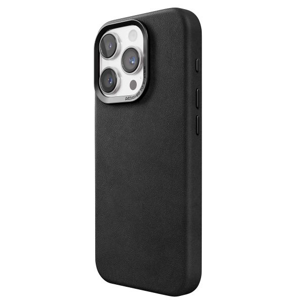 Woodcessories Coque Bio Leather MagSafe iPhone 15 Pro Max - Noir