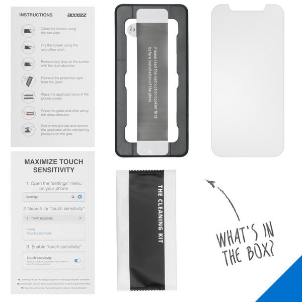 Accezz Protection d'écran en verre trempé Glass + Applicateur Apple iPhone 12 Pro Max