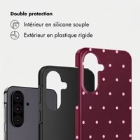 Selencia Coque arrière Vivid Samsung Galaxy A37 (5G) - Happy Dots Burgundy