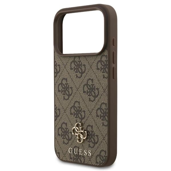 Guess Coque 4G Metal Logo MagSafe Apple iPhone 17 Pro Max - Marron