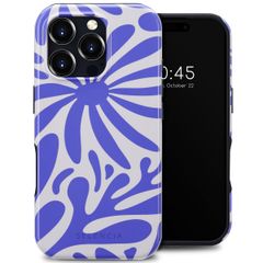 Selencia Coque arrière Vivid Tough avec MagSafe iPhone 16 Pro - Modern Bloom Sapphire Blue