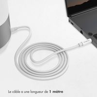 imoshion ﻿Câble AUX - Câble audio 3,5 mm / Jack - Mâle vers mâle - 1 mètre - Blanc