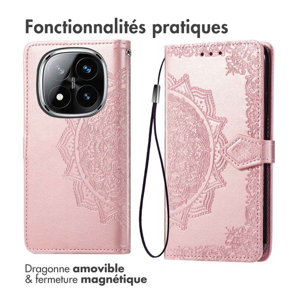 imoshion Etui de télephone Mandala Xiaomi Poco X7 - Rose Doré