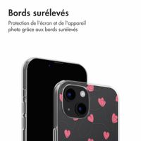 imoshion Coque design pour iPhone 13 - Dusty Rose Connected Hearts