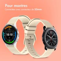 imoshion Bracelet sport en silicone avec boucle - Connexion universelle 22 mm - Beige