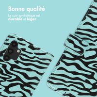 imoshion Étui de télephone portefeuille Design Samsung Galaxy A13 (5G) - Black Blue Stripes