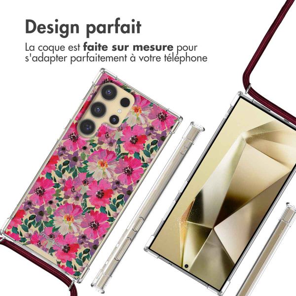 imoshion Coque Design avec cordon Samsung Galaxy S24 Ultra - Flower Water