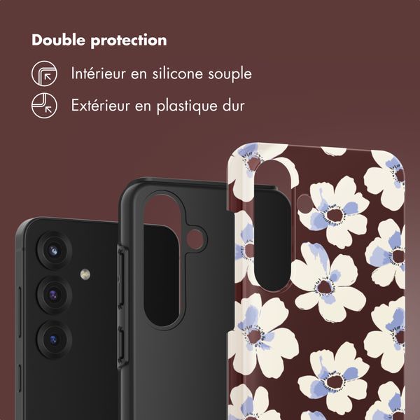 Selencia Coque arrière Vivid Samsung Galaxy S25 - Choco Flower Pop