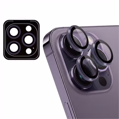 imoshion ﻿Lot de 2 protections d'objectif de caméra Apple iPhone 14 Pro / 14 Pro Max - Violet