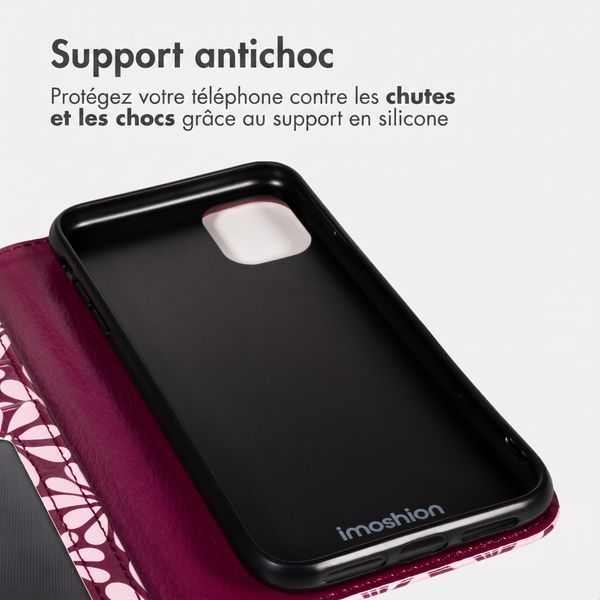 imoshion Étui de télephone portefeuille Design Apple iPhone 12 (Pro) - Bloom Love Blush