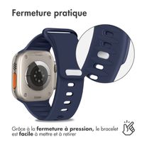 imoshion Bracelet en silicone Apple Watch Series 1-10 / SE / Ultra (2) - 42/44/45/46/49 mm - Bleu foncé