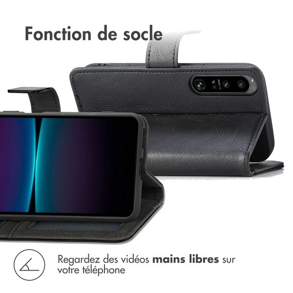 imoshion Étui de téléphone portefeuille Luxe Sony Xperia 1 IV - Noir