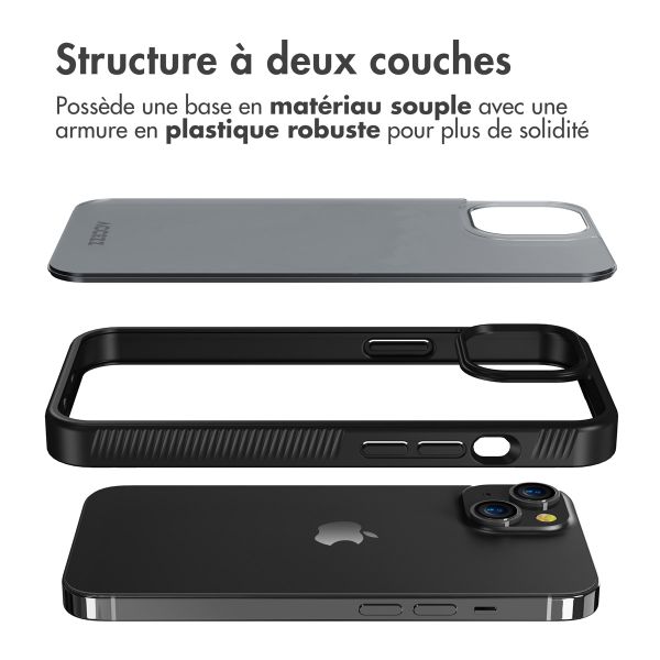 Accezz Coque Givrée Robuste iPhone 14 - Noir