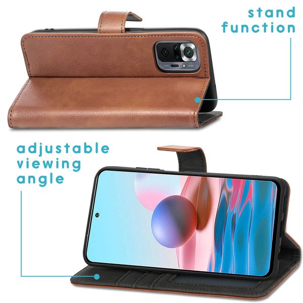 imoshion Étui de télephone portefeuille Xiaomi Redmi Note 10 Pro - Marron