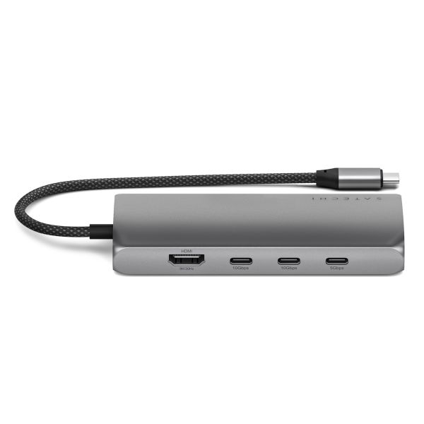 Satechi Adaptateur multiport USB-C V3 | HDMI 8K avec Ethernet - Gris sidéral