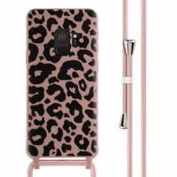 imoshion Coque design en silicone avec cordon Samsung Galaxy S9 - Animal Pink