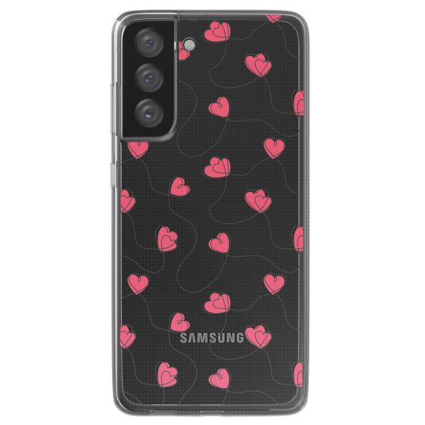 imoshion Coque design pour Samsung Galaxy S21 FE - Dusty Rose Connected Hearts