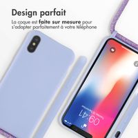 imoshion Coque en silicone avec cordon Apple iPhone X / Xs - Violet