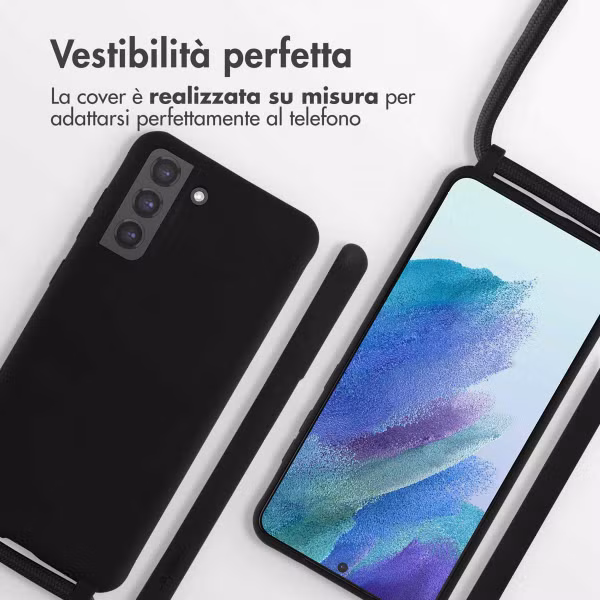 imoshion Coque en silicone avec cordon Samsung Galaxy S21 FE - Noir