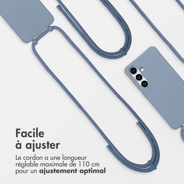 imoshion Coque arrière Color avec cordon amovible et MagSafe Samsung Galaxy S24 / S25 - Ash Blue