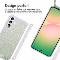 imoshion Coque Design avec cordon Samsung Galaxy A56 - Smoke Green Flowers