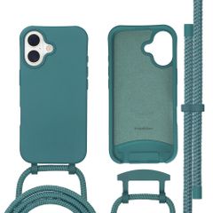 imoshion Coque arrière Color avec cordon amovible et MagSafe Apple iPhone 17 - Vert foncé