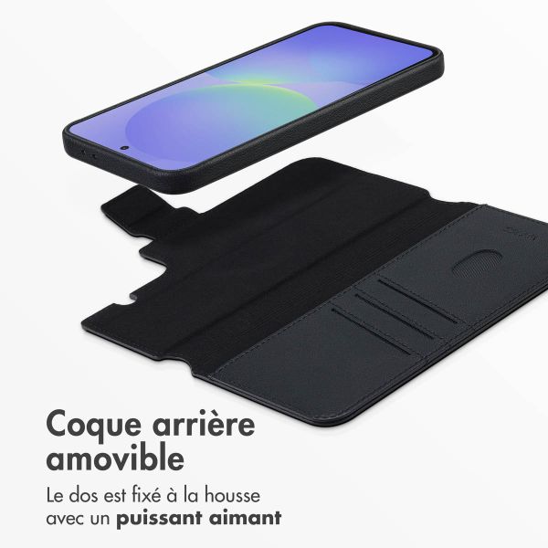 Accezz Étui de télephone portefeuille en cuir 2-en-1 avec MagSafe Samsung Galaxy A36 / A56 - Onyx Black