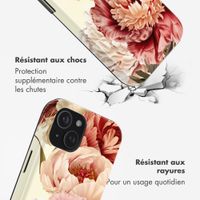 Selencia Coque arrière Vivid Apple iPhone 15 - Vintage Peony