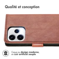 imoshion Étui de télephone portefeuille de luxe Oppo Reno15 (5G) - Marron