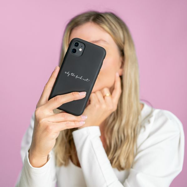 imoshion Coque Design iPhone Xr - Why The Fuck Not - Noir