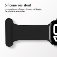 imoshion Bracelet infirmier en silicone Apple Watch Series 1 t/m 11 / SE / Ultra (44/45/46/49 mm) - Noir