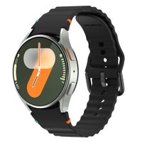 imoshion Bracelet Wave en silicone Samsung Galaxy Watch 4 / 5 / 6 / 7 (20 mm) - Noir