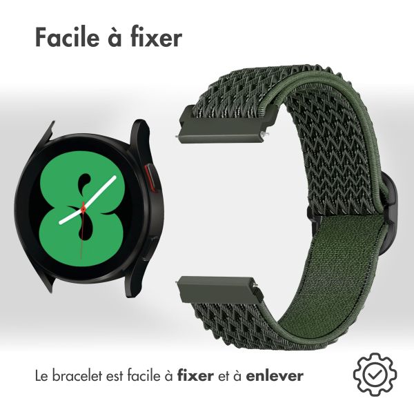 imoshion Bracelet élastique en nylon - Connexion universelle de 20 mm - Vert foncé