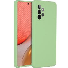 Accezz Coque Liquid Silicone Samsung Galaxy A72 - Vert