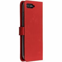 Selencia Étui de téléphone portefeuille en cuir véritable Huawei Y6 (2018) - Rouge